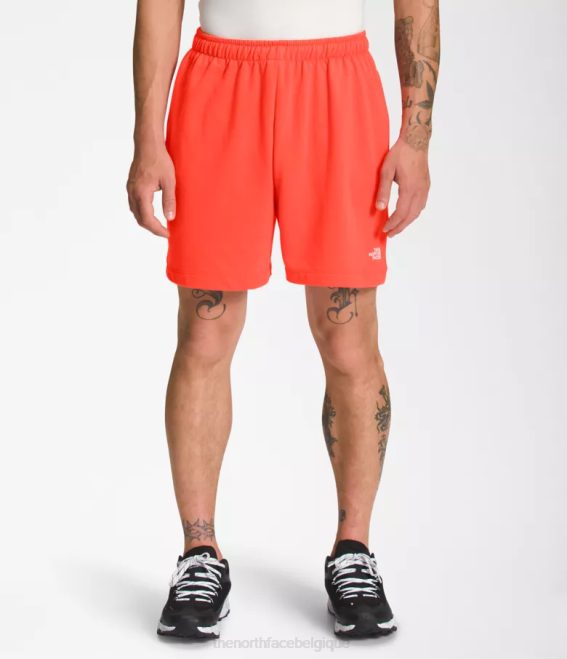 rétro orange Hommes The North Face short en molleton à logo simple 62XR360 rétro orange Hommes The North Face short en molleton à logo simple 62XR360