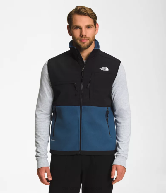 bleu ombragé Hommes The North Face gilet denali 62XR597