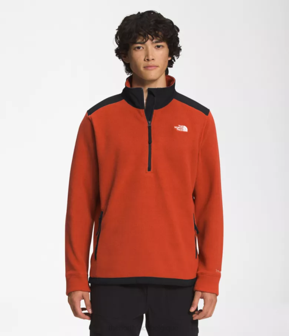bronze rouillé/noir tnf Hommes The North Face alpine polartec 200 -zip 62XR358 bronze rouillé/noir tnf Hommes The North Face alpine polartec 200 -zip 62XR358